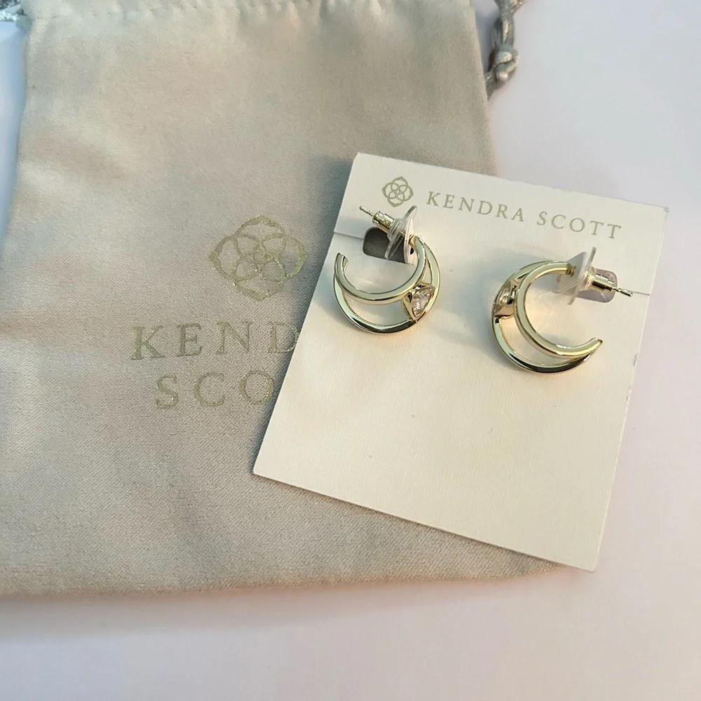 Kareen Scott Arden Huggies Earrings NWT - Picture 3 of 5
